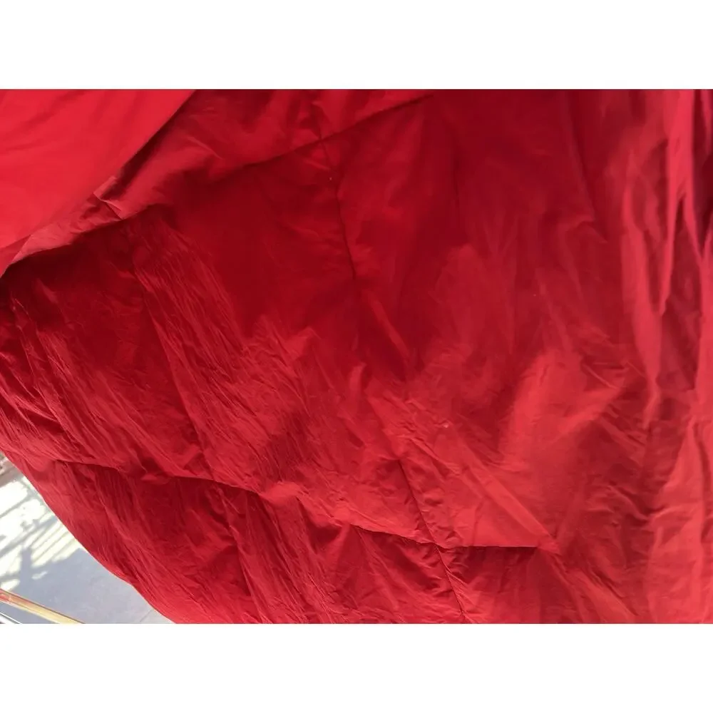 Vintage Tommy Hilfiger Red Blue Pattern REVERSIBLE Down Comforter Size Full